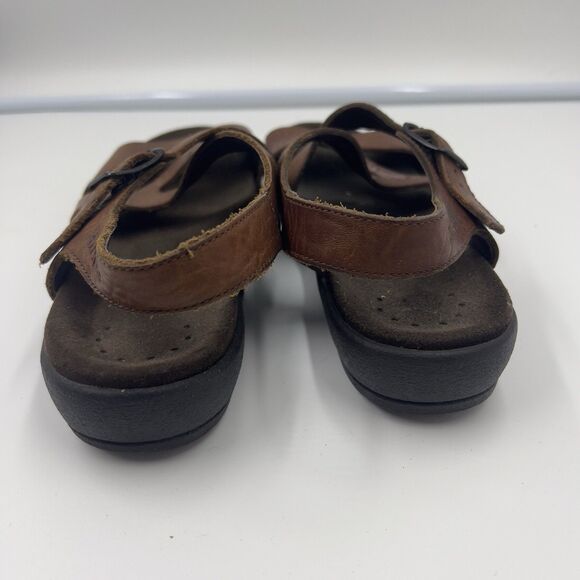 Mephisto Textured Brown Leather Straps Open Toe Sandals Women’s EU 38 US Size 6 - Picture 4 of 7